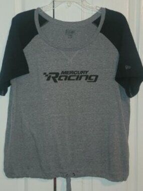 Mercury Racing Women’s Raglan T-Shirt Size 2XL Gray Black